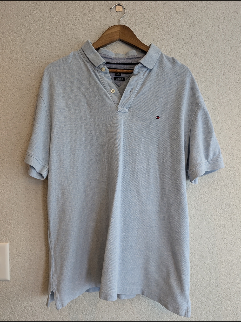 Tommy Hilfiger Men’s Sz XL Light Blue Polo Shirt Preppy